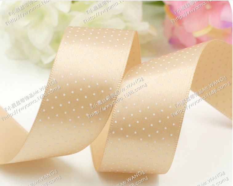 ริบบิ้นซาติน ลายจุด ขนาด 38 มม. WB20