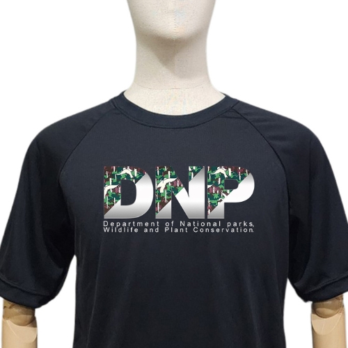 เสื้อยืดดำ DNPลายพราง /ผ้าAirFlow