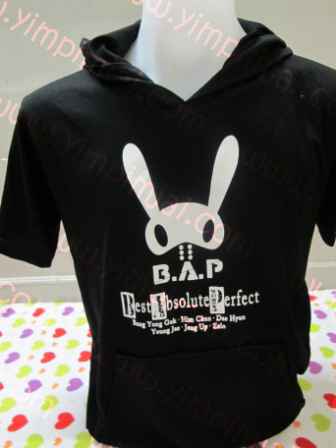 เสื้อฮู้ดสกรีน B.A.P หูกระต่าย