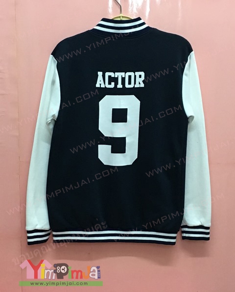 เสื้อทีม เสื้อกิจกรรม เสื้อแผนก แจ็คเก็ตเบสบอลสกรีนตำแหน่งและชื่อ