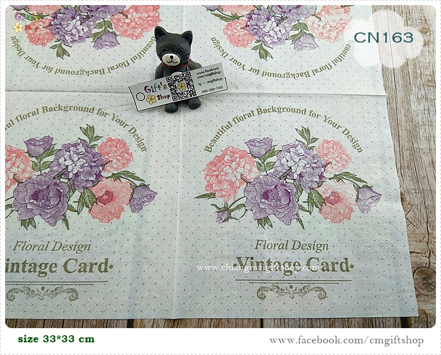กระดาษแนปกิ้น, ลายดอกไม้สีม่วงกับสีโอลด์โรส, ลายดอกไม้สีม่วง, ลายตัวอักษรภาษาอังกฤษ, พื้นหลังลายจุดเล็ก, พื้นหลังสีขาว, ลายวินเทจ, ลายดอกไฮเดรนเยีย, ลายช่อดอกไม้,