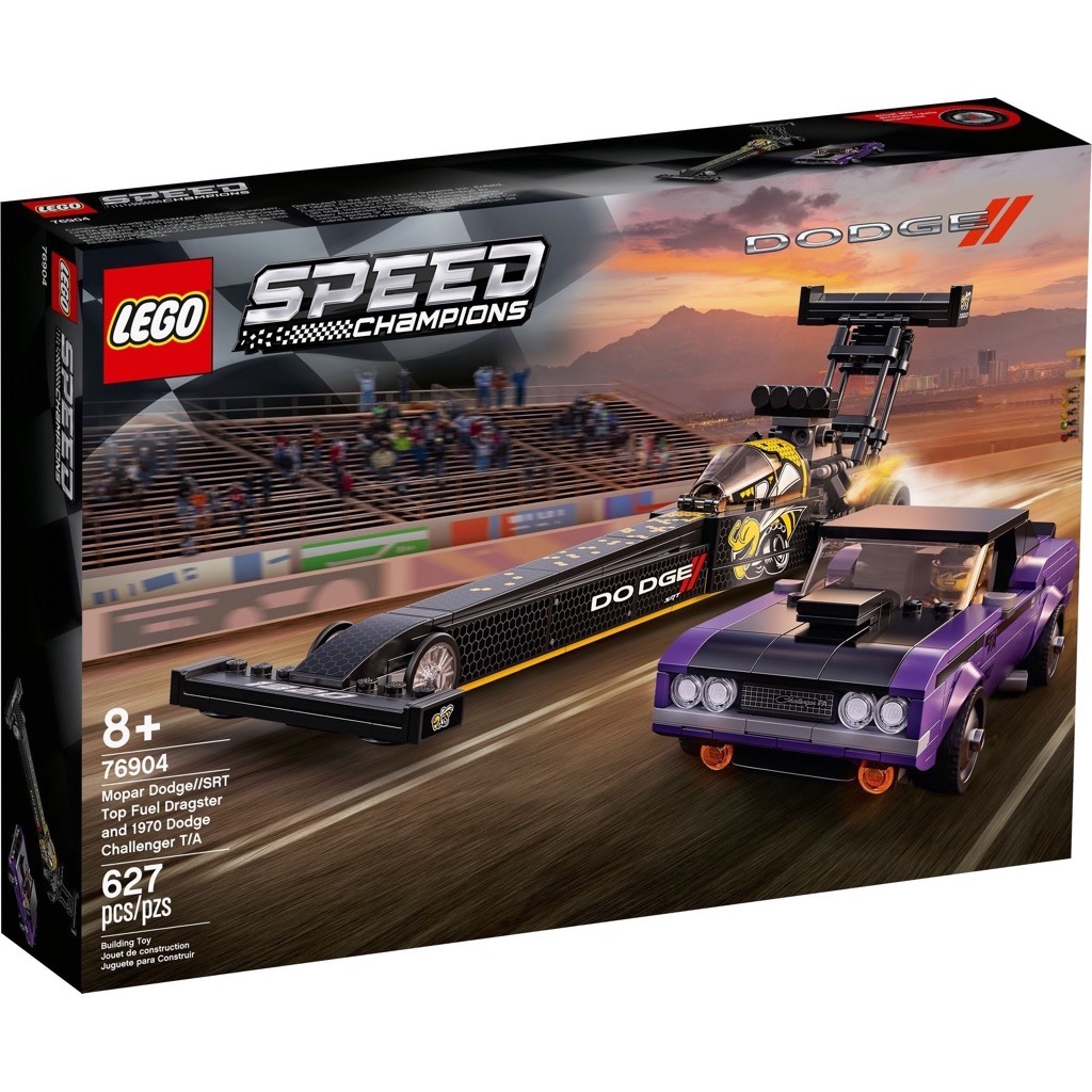 เลโก้ LEGO Speed Champions 76904 Mopar Dodge//SRT Top Fuel Dragster and 1970 Dodge Challenger T/A