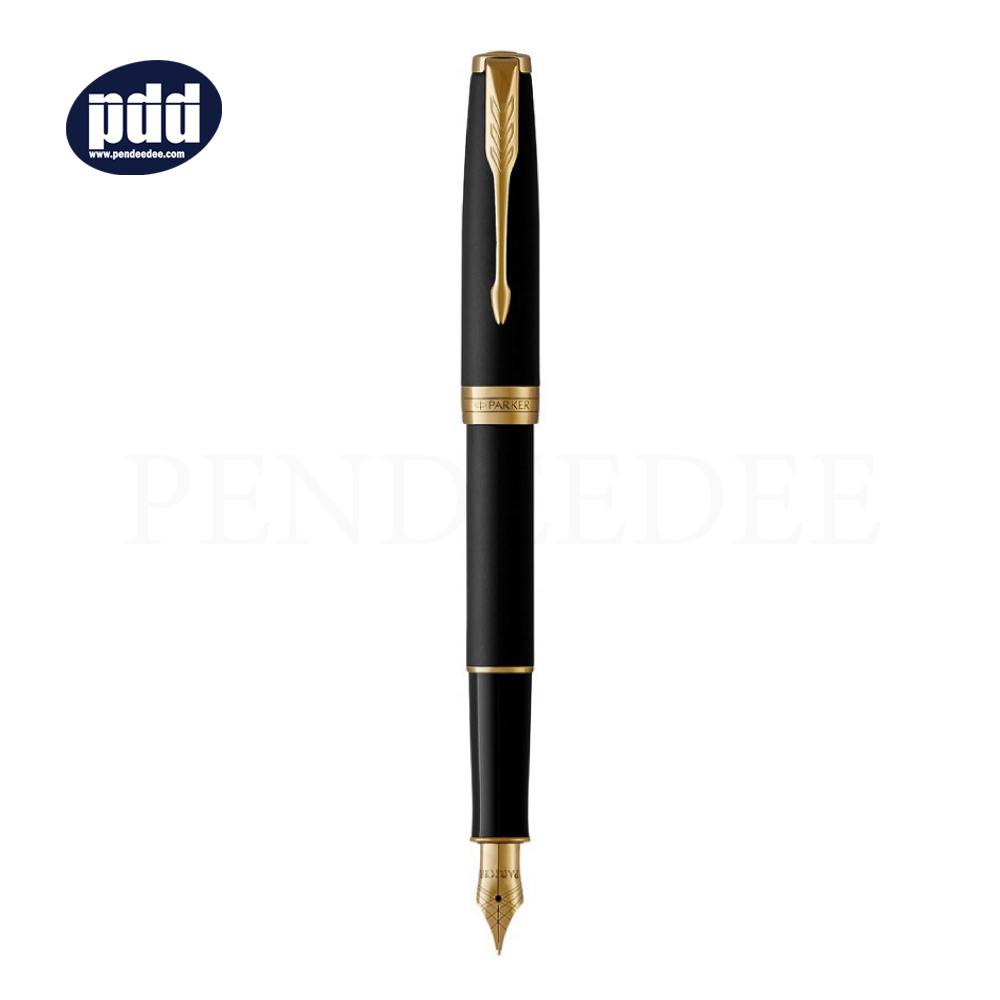 PARKER Sonnet Matte Black GT Fountain Pen ปากกาหมึกซึม ป๊ากเกอร์ ซอนเนต สีดำด้าน คลิปทอง