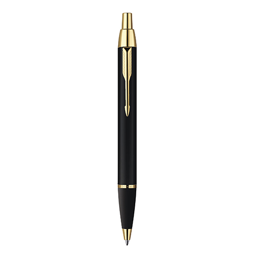 ปากกาสลักชื่อ ปากกาป๊ากเกอร์ ลูกลื่น ไอเอ็ม แมทดำ จีที – PARKER IM MATTE BLACK GOLD TRIM BALLPOINT PEN