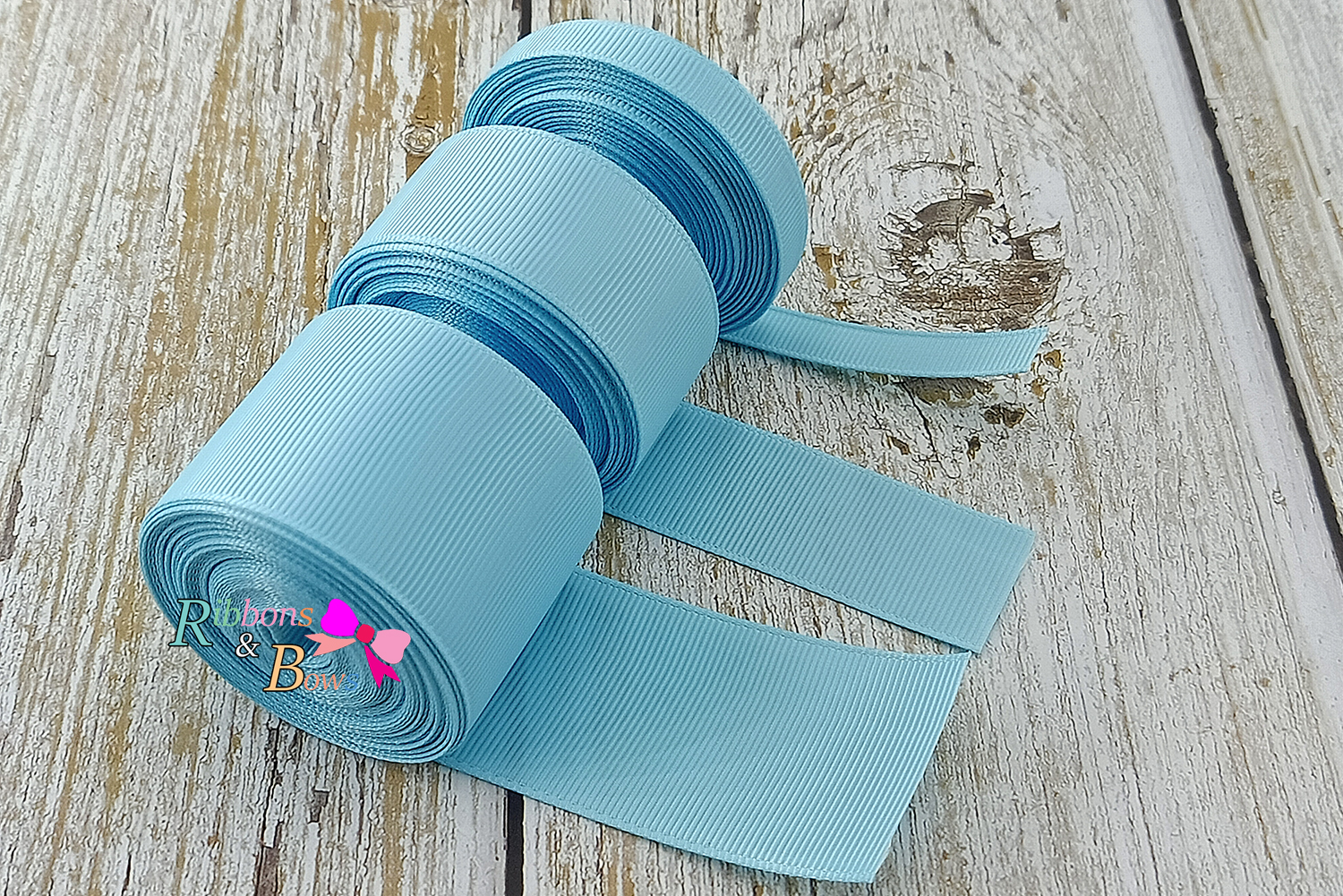 ริบบิ้นผ้าลูกฟูก สีฟ้าน้ำทะเล (322 Ocean Blue) #PC14