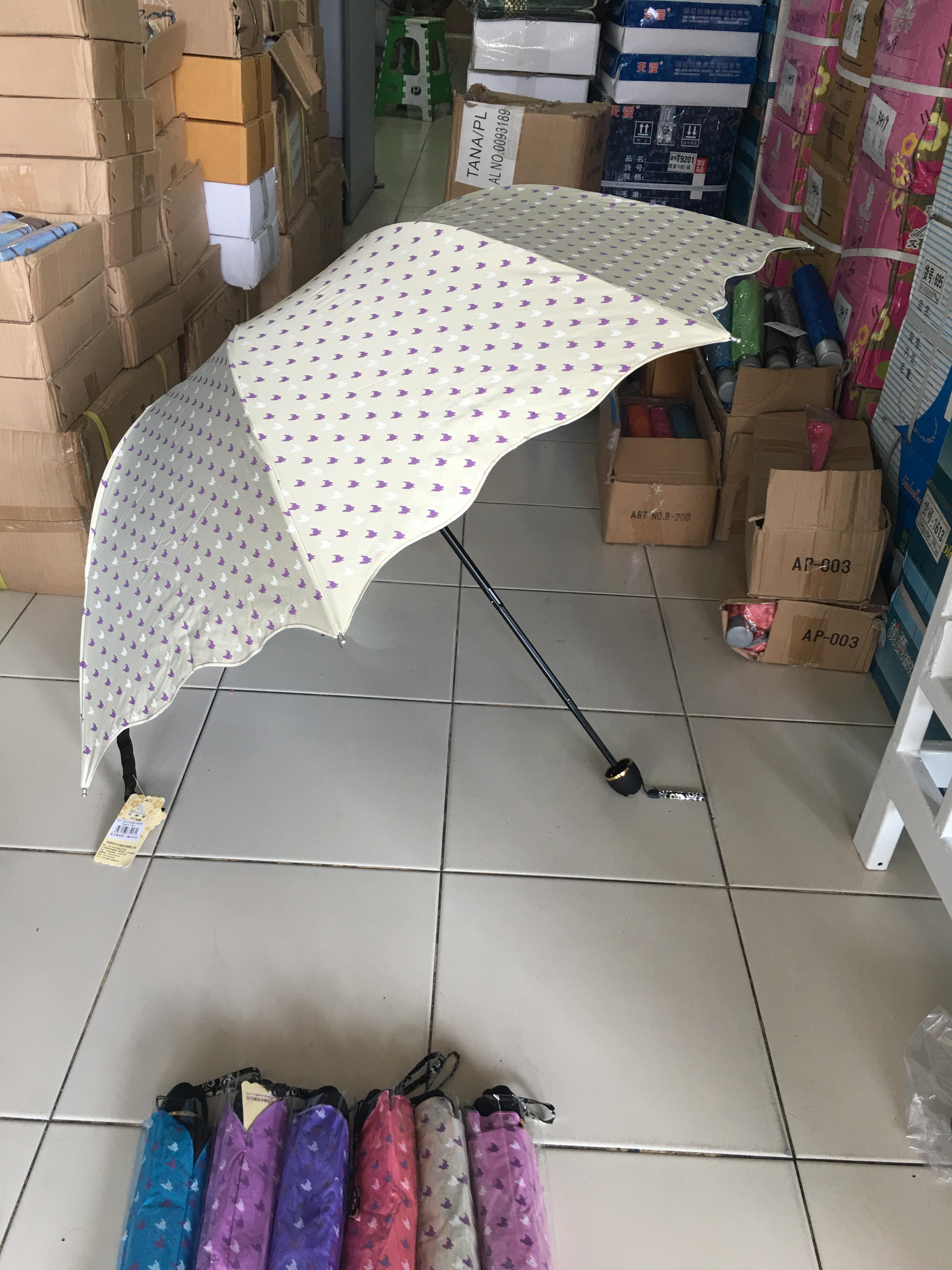 ร่มโค้งแฟชั่นยูวีดำรหัส3413