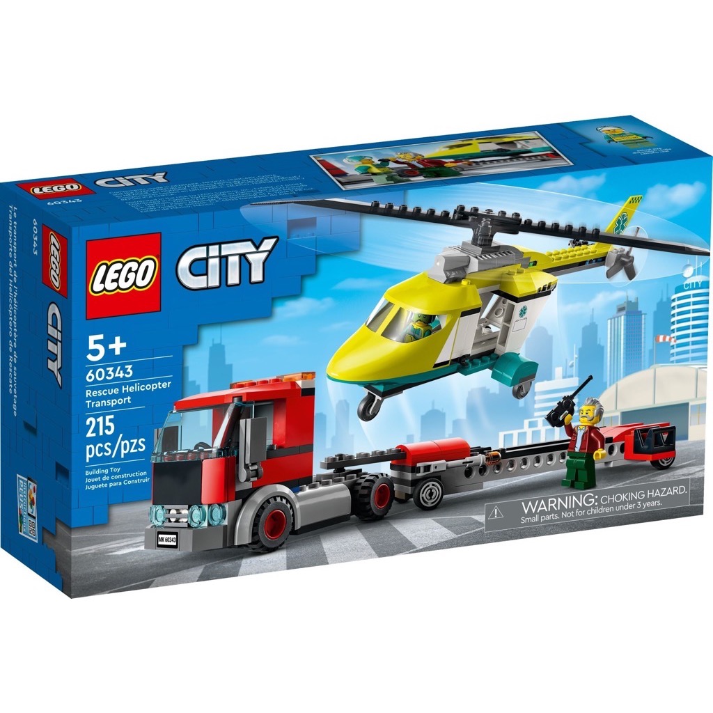 เลโก้ LEGO City 60343 Rescue Helicopter Transport