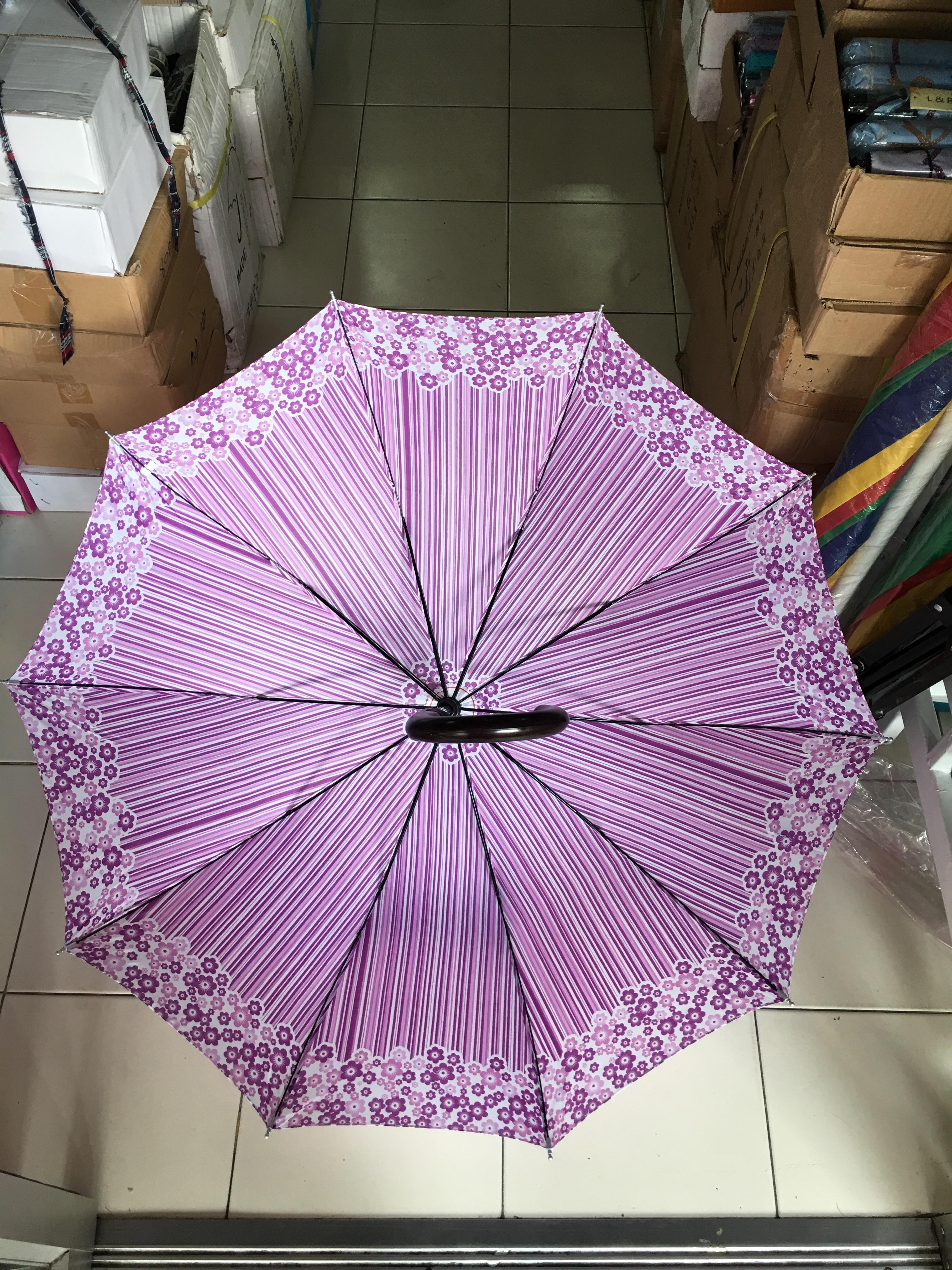 ร่มตอนเดียว22 8ก้านรหัสลายดอกไม้