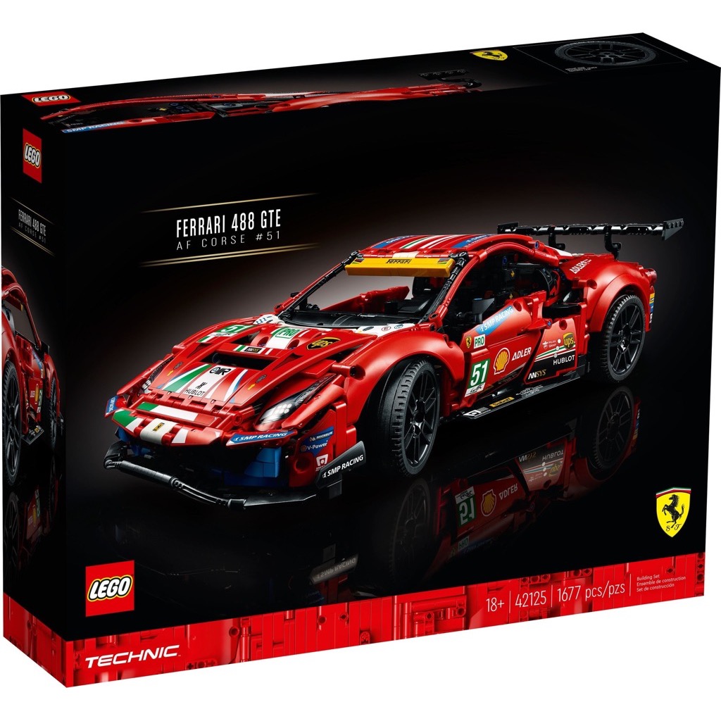 เลโก้ LEGO Technic 42125 Ferrari 488 GTE 'AF Corse (มีกล่องกระดาษตรงรุ่น)