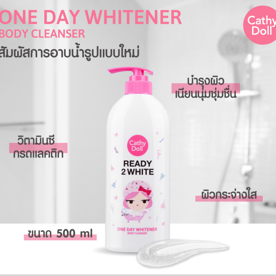 Karmart Cathy Doll Ready 2 White One Day Whitener Body Cleanser 450ml.