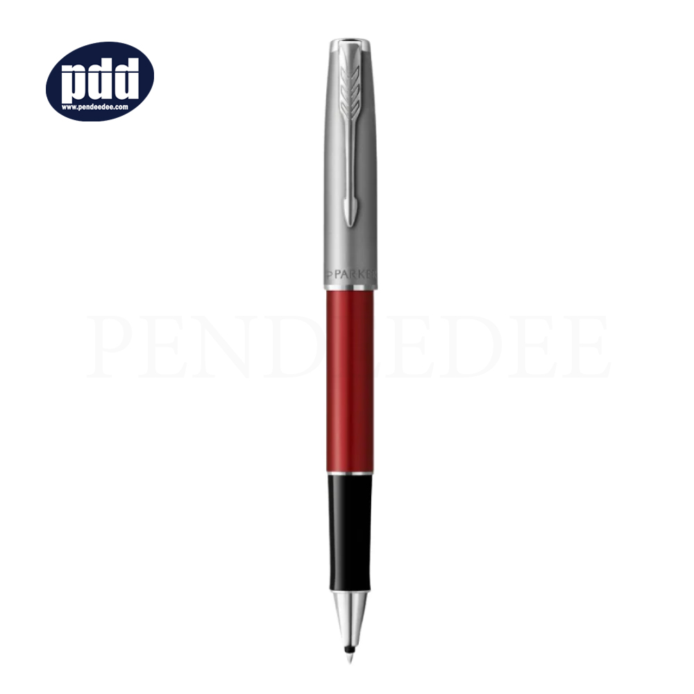 PARKER Sonnet Essentials Red CT Rollerball Pen ปากกาโรลเลอร์บอล ป๊ากเกอร์ ซอนเนต อะเซนเชิล สีแดง คลิปเงิน