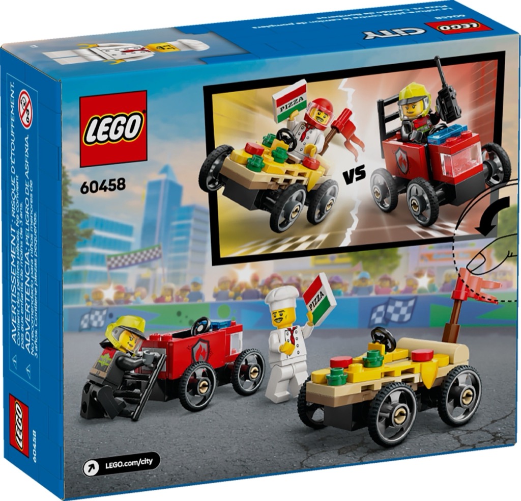 เลโก้ LEGO City 60458 Pizza vs. Fire Truck Race Car Pack