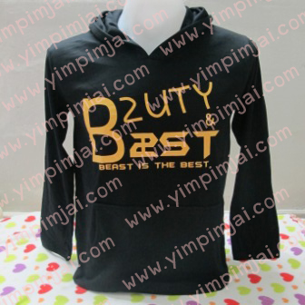 เสื้อฮู้ด b2uty best สกรีนสีทอง