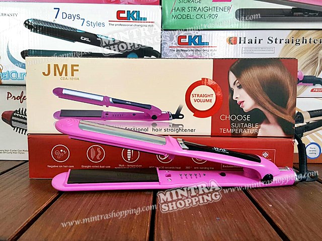 JMF เครื่องหนีบผม JMF-1010A แผ่นเคลือบเซรามิก หนีบตรง ม้วนลอน ปรับความร้อนได้ถึง 4 ระดับ