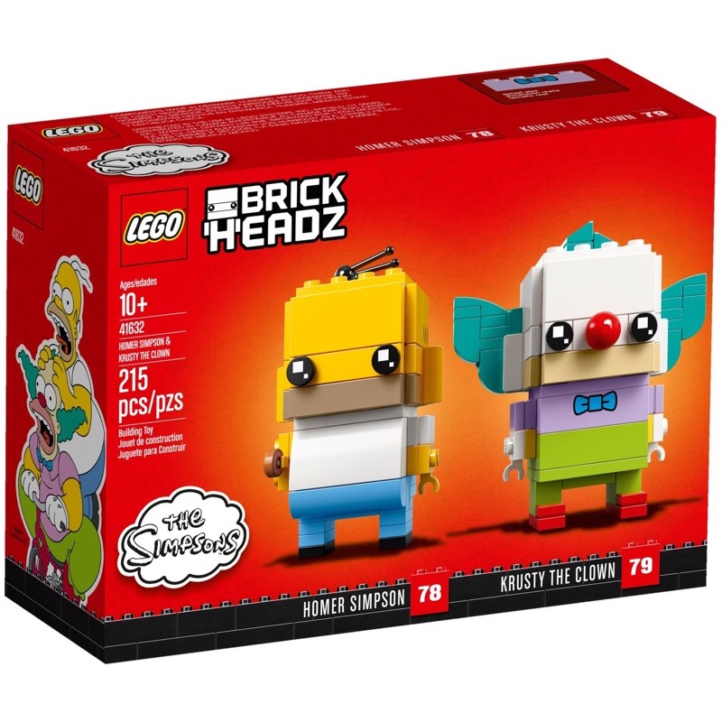 LEGO BrickHeadz 41632 Homer Simpson & Krusty the Clown