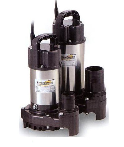 ปั๊มน้ำจุ่มเอนกประสงค์ขนาดกลาง สแตนเลส ไม่มีลูกลอย SSP-755S 2 สาย 1 HP