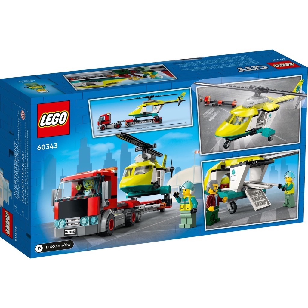 เลโก้ LEGO City 60343 Rescue Helicopter Transport