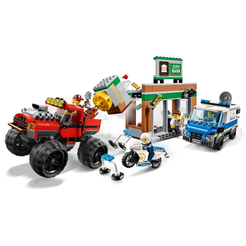 เลโก้ LEGO City 60245 Police Monster Truck Heist (กล่องไม่สวย-Damaged Box)