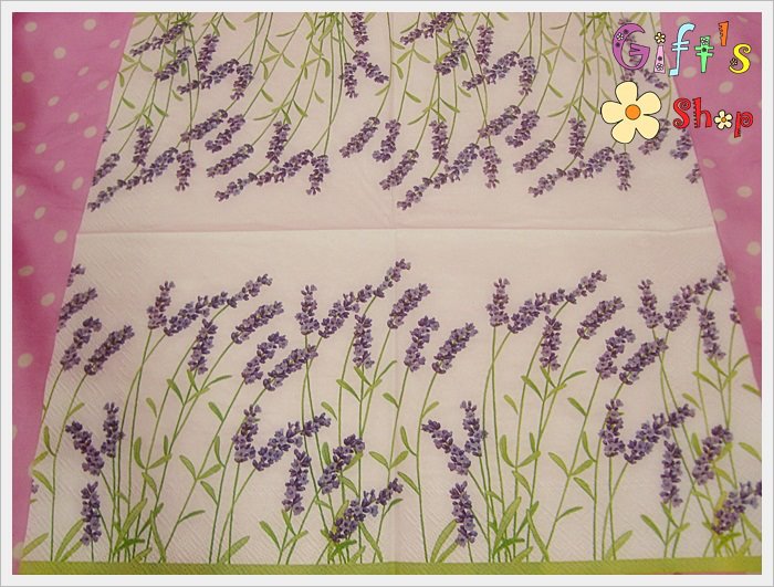 กระดาษแนปกิ้นยุโรป, ลายทุ่งดอกลาเวนเดอร์, พื้นหลังสีขาว, ลายดอกลาเวนเดอร์, ลายดอกไม้, พื้นหลังสีอ่อน