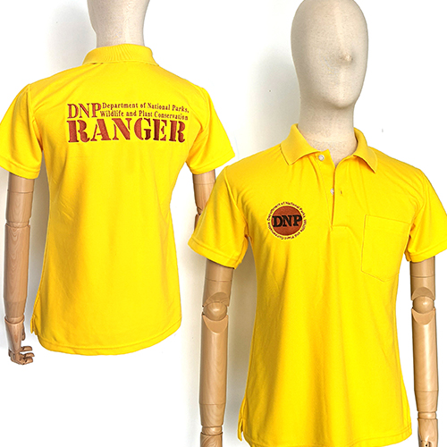 โปโลสีเหลือง ปัก DNP-RANGER/สีน้ำตาล (หน้า-หลัง)(Pre-Order)