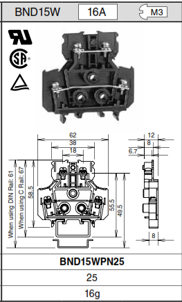 Terminal Block BND15W__16A.