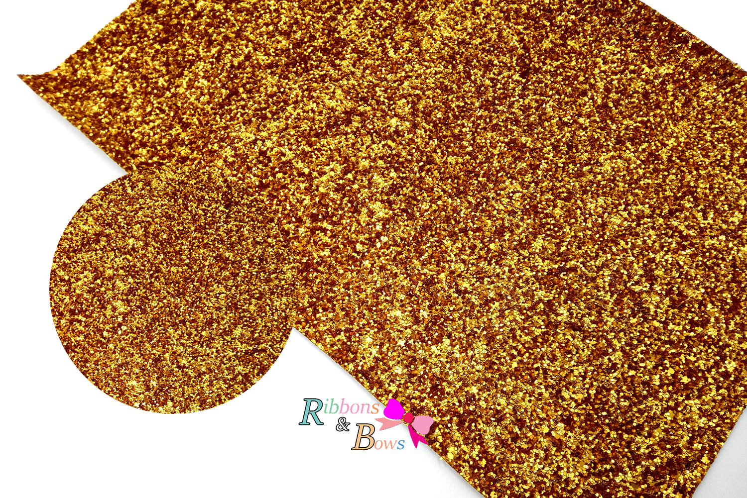 แผ่นกลิตเตอร์ทำโบว์ สีทอง ขนาด A4