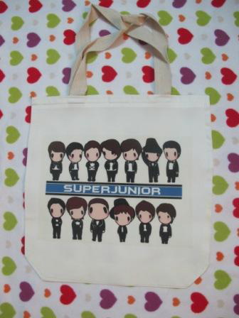กระเป๋าผ้าสกรีนลาย superjunior