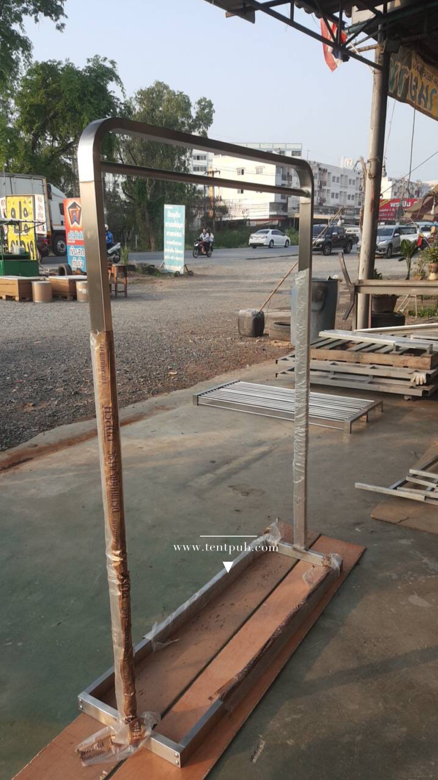 ราวโค้งสแตนเลสหนา