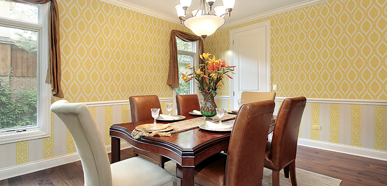 วอลเปเปอร์ติดผนังลายไทย ลายพุ่มข้าวบิณฑ์ ขาว - ทอง JPS503