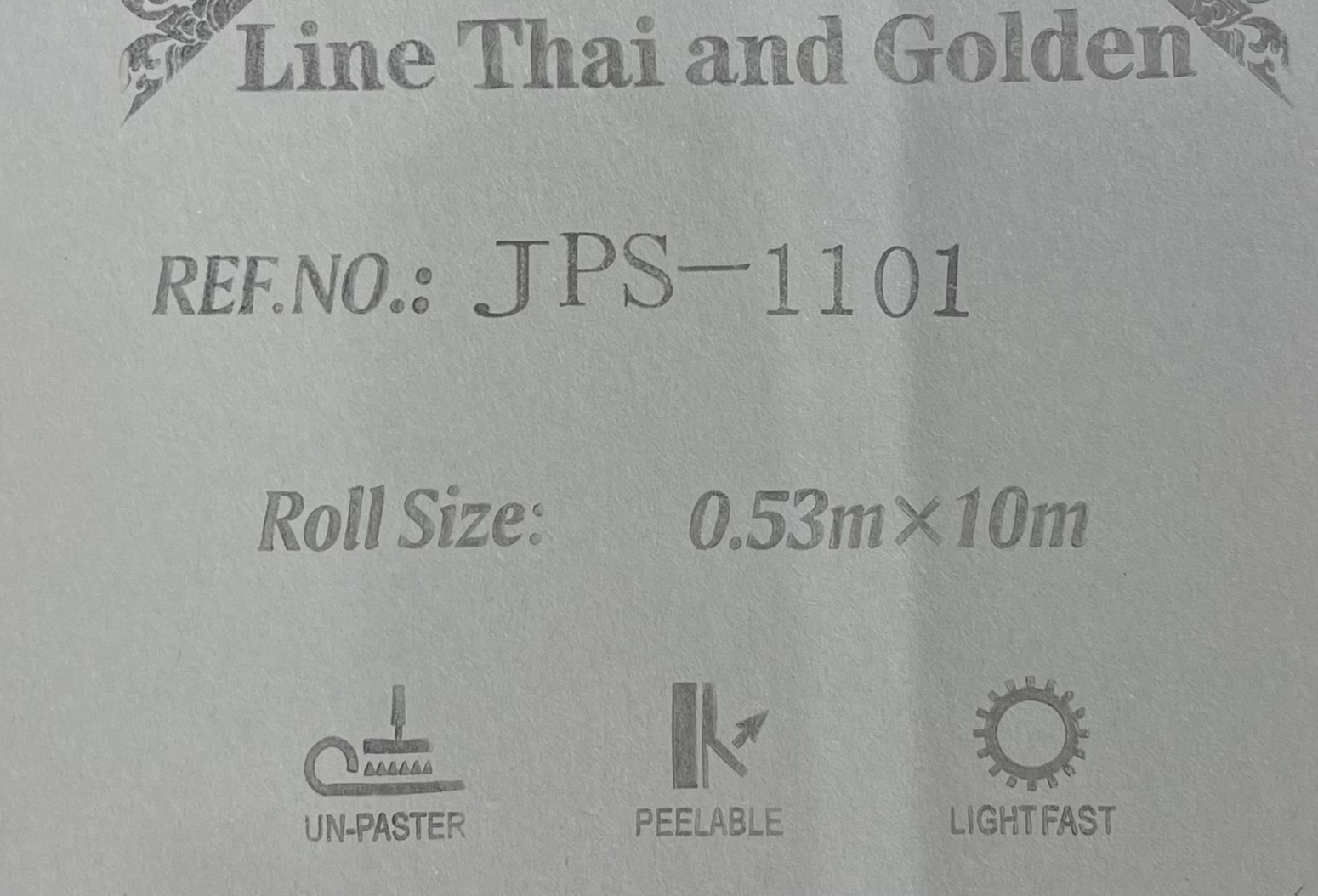 วอลเปเปอร์ลายไทย ลายกนก แดง JPS1101