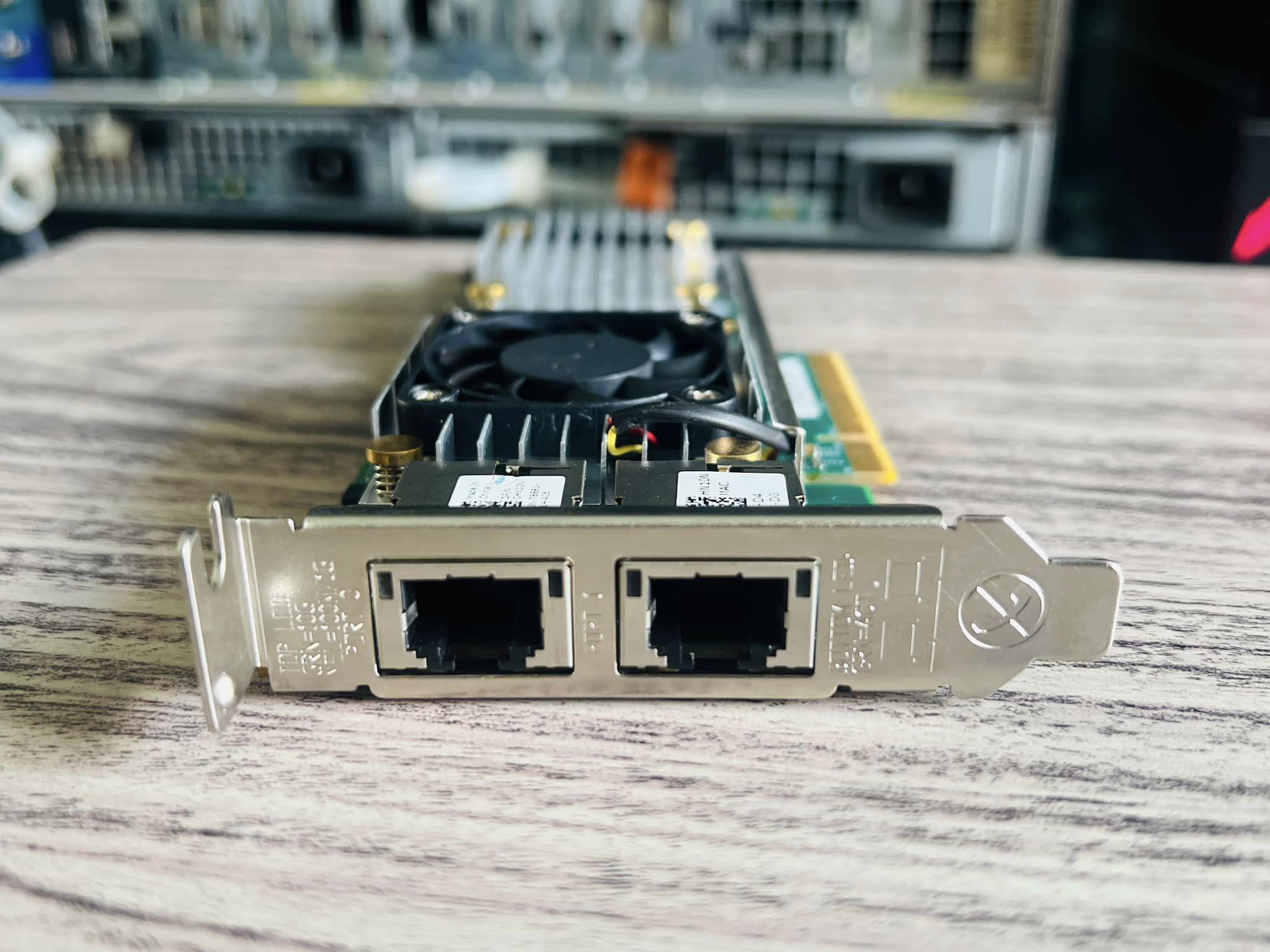 การ์ด lan 10g 2 port broadcom pn 0HN10N การ์ดแลน10gมือสองพร้อมใช้งาน