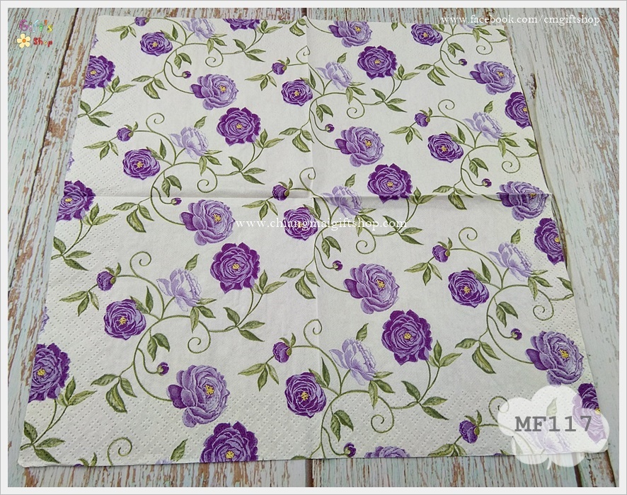 กระดาษแนปกิ้น ,Peony Lilac, ลายดอกไม้, ลายดอกโบตั๋นสีม่วง, ลายดอกโบตั๋นลื้อยสีม่วง, ลายดอกโบตั๋น, ลายดอกไม้สีม่วง, พื้นหลังสีขาวครีม