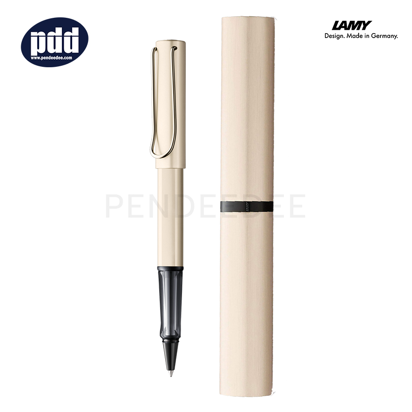 ปากกาสลักชื่อ LAMY ปากกาโรลเลอร์บอล ลามี่ แอลเอ็กซ์ พาลาเดี่ยม สีครีมอ่อน - LAMY Lx ROLLERBALL PEN Palladium