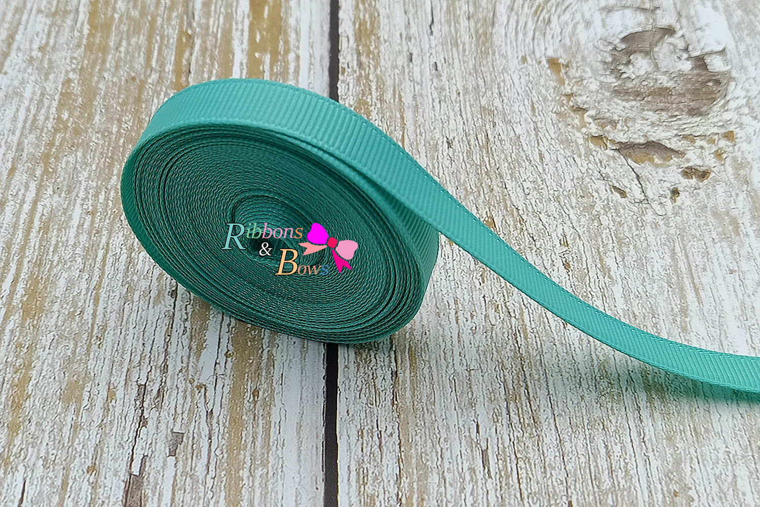 ริบบิ้นผ้าลูกฟูก สีเขียว ( 323 tropic ) #PC13