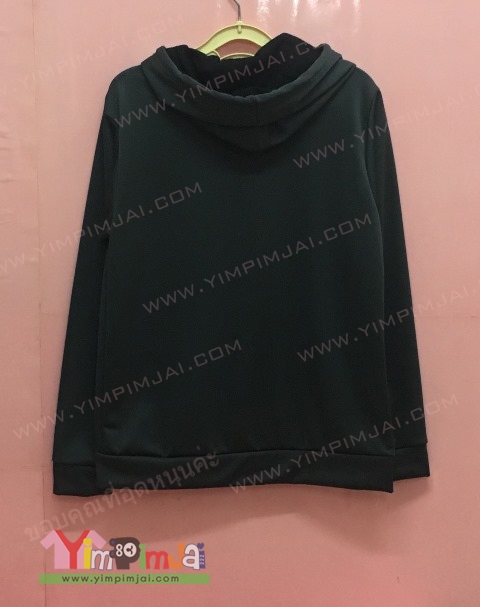 เสื้อฮู้ดสีเทาดำ