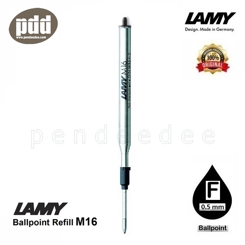 LAMY M16 ไส้ปากกาลามี่ ลูกลื่น หมึกดำ (หัวขนาด F) – LAMY M16 Ballpoint Pen Refill - Black Ink (Size F)