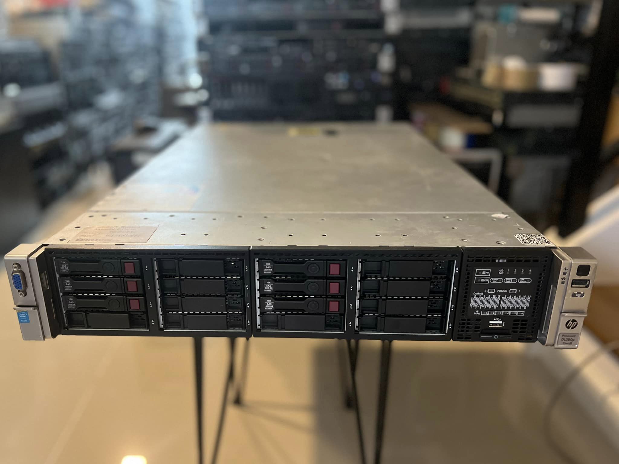 hp dl380p g8 2cpu 32gb server 16cores เซิร์ฟเวอร์เอชพีมือสองพร้อมใช้งาน