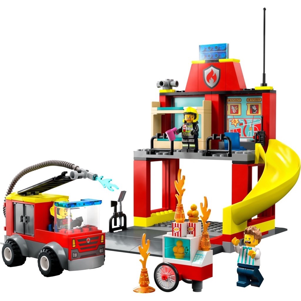 เลโก้ LEGO City 60375 Fire Station and Fire Engine