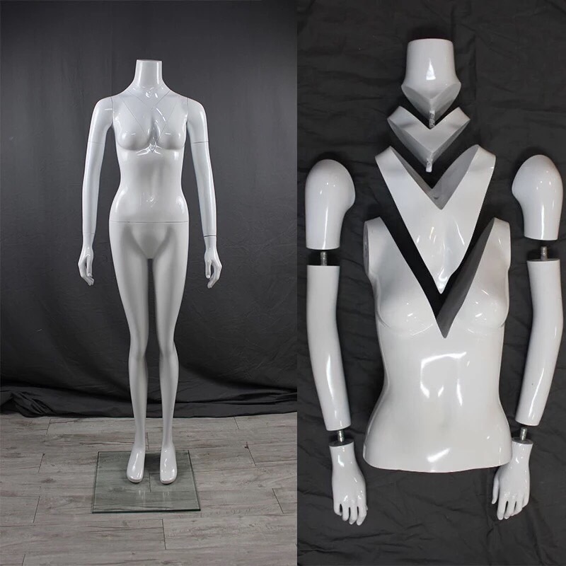 หุ่นโชว์ถ่ายรูปเสื้อผ้า 3D ไฟเบอร์กลาส ถอดแยกชิ้นส่วน