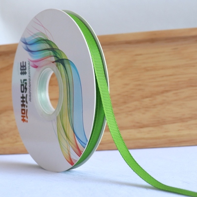 ริบบิ้นผ้าลูกฟูกสีเขียว (Jusmine Green)#GX023