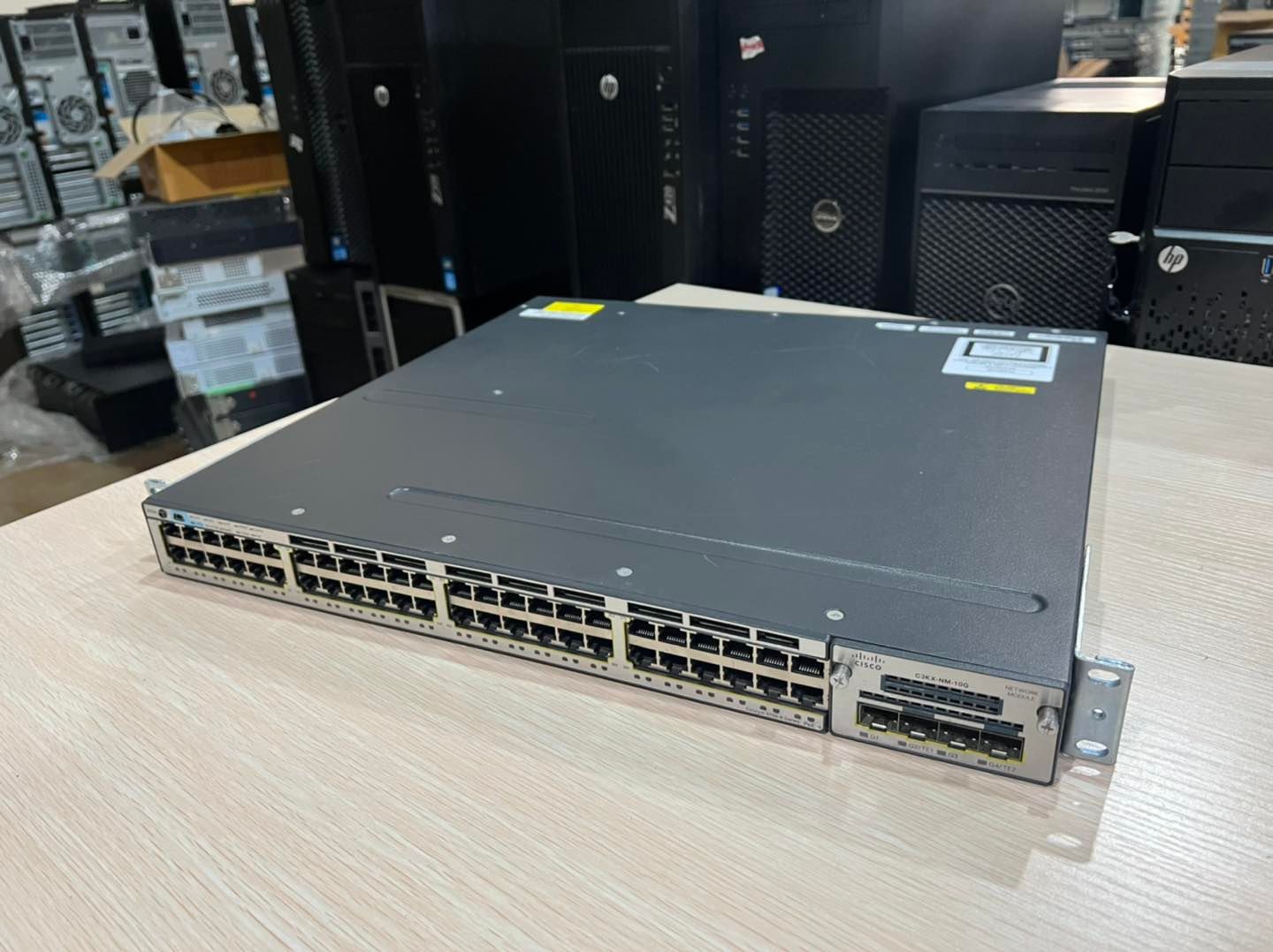 Cisco 3750X 48port PoE gig sfp 10g มือสองพร้อมใช้งาน
