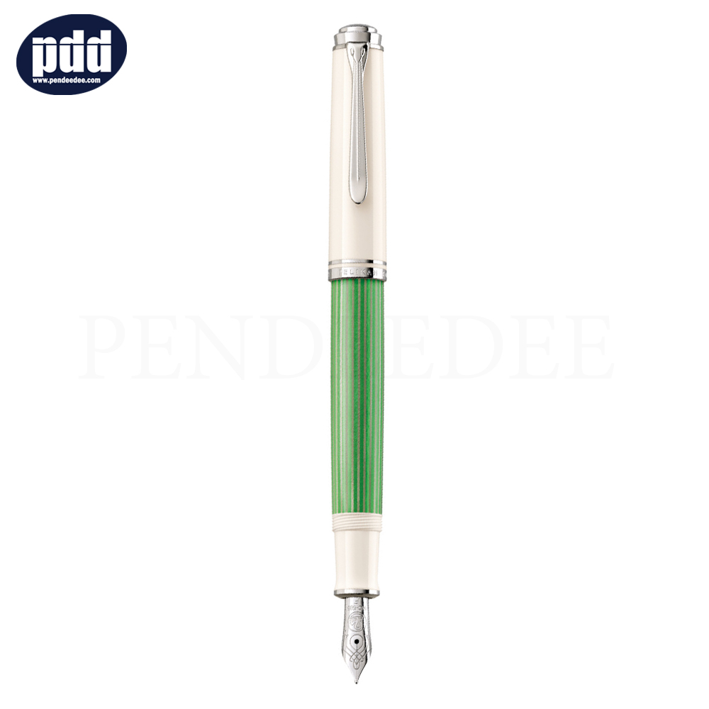 PELIKAN ปากกาหมึกซึม พีลีแกน เอ็ม605 PELIKAN M605 GREEN-WHITE F Nib Fountain Pen