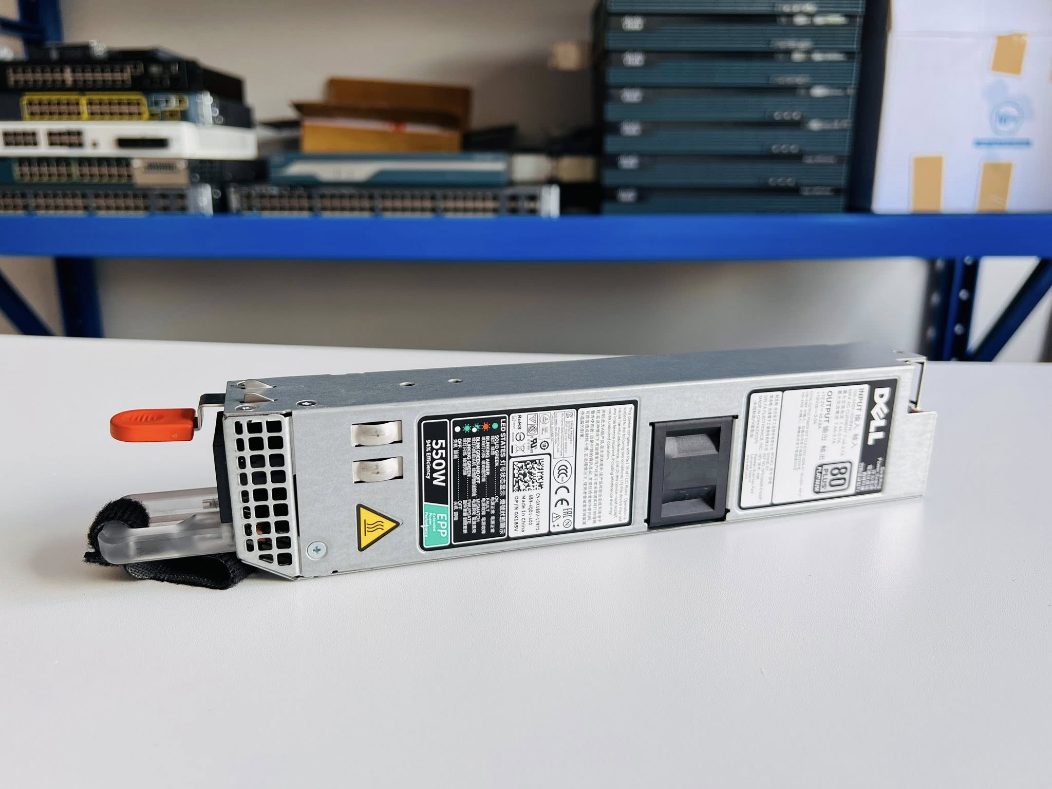 power supply dell 550W For R440 R330 R430 PN 0X185V พาวเวอร์ซัพพลายเดลมือสองพร้อมใช้งาน