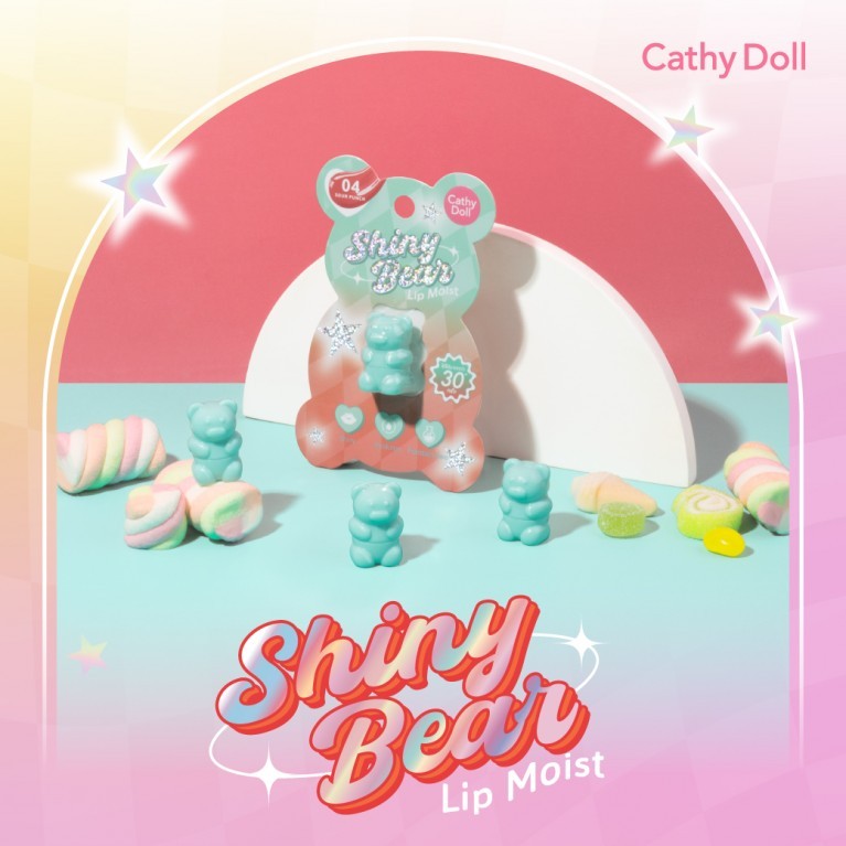 CATHY DOLL ไชน์นี่แบร์ลิปมอยส์ 1.1G ลิปสติกหมีสุดน่ารัก เติมสีสันให้ริมฝีปากสดใส ฉ่ำวาว มาพร้อมมอยส์เจอร์ไรเซอร์