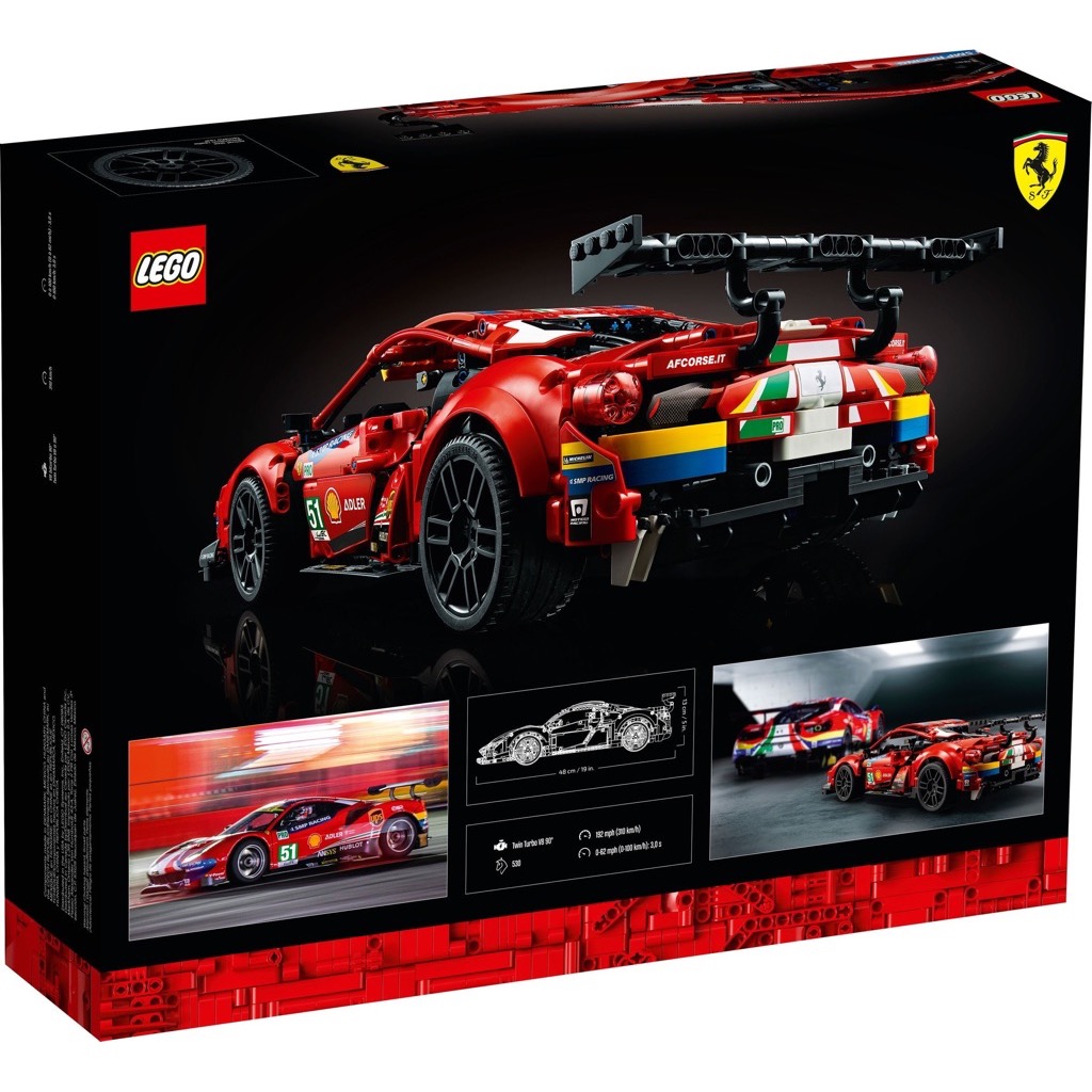 เลโก้ LEGO Technic 42125 Ferrari 488 GTE 'AF Corse (มีกล่องกระดาษตรงรุ่น)