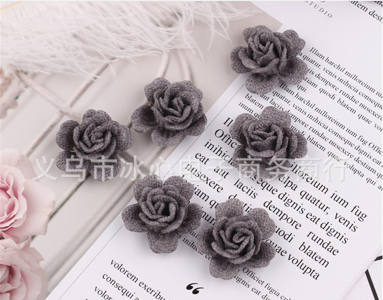 ดอกไม้ผ้า ขนาด 3 ซม. มี 8 สีให้เลือก#CR035