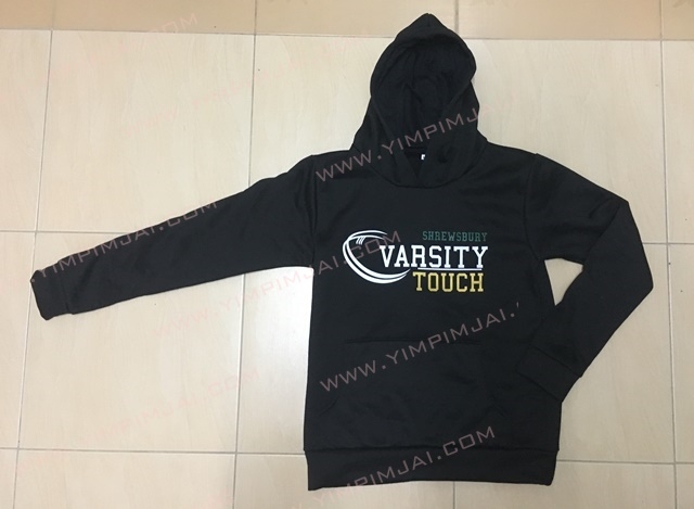 ตัวอย่างเสื้อฮู้ด vasity สกรีนเปลี่ยนชื่อ