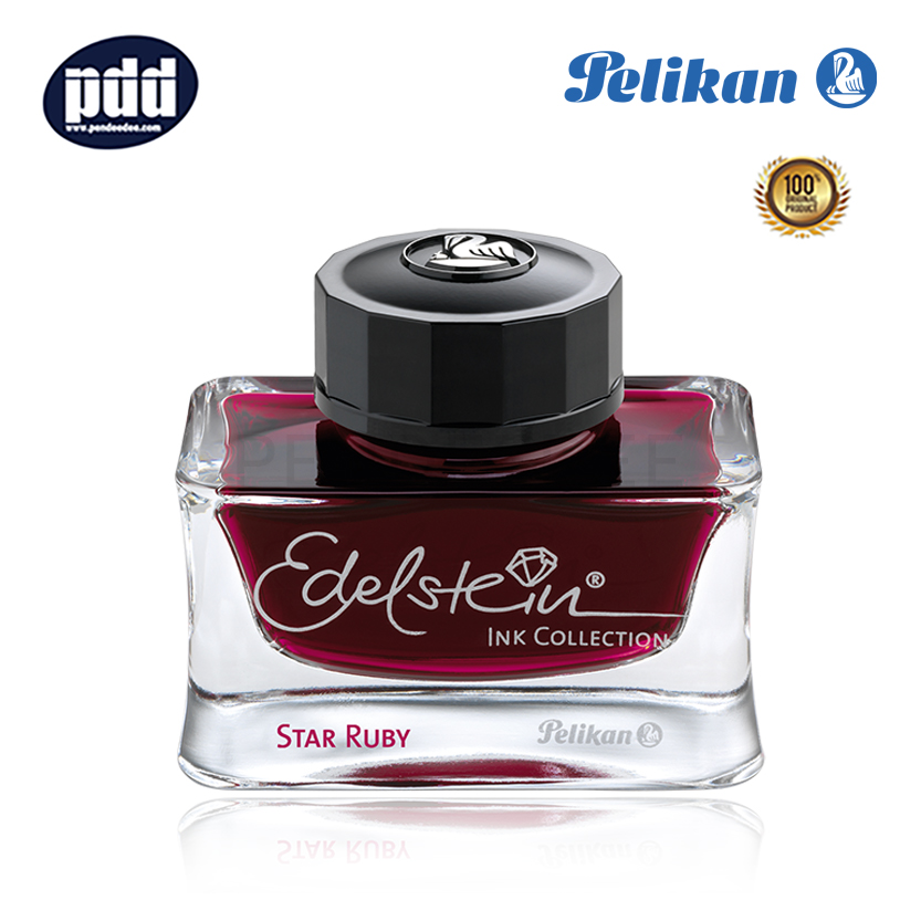 PELIKAN หมึกขวด พิลิแกนอีเดลสไชน์ หมึกสีพิเศษ ปี2019 หมึกแดงทับทิม PELIKAN Edelstein Ink of the Year 2019 Star Ruby Ink in Bottle Refill