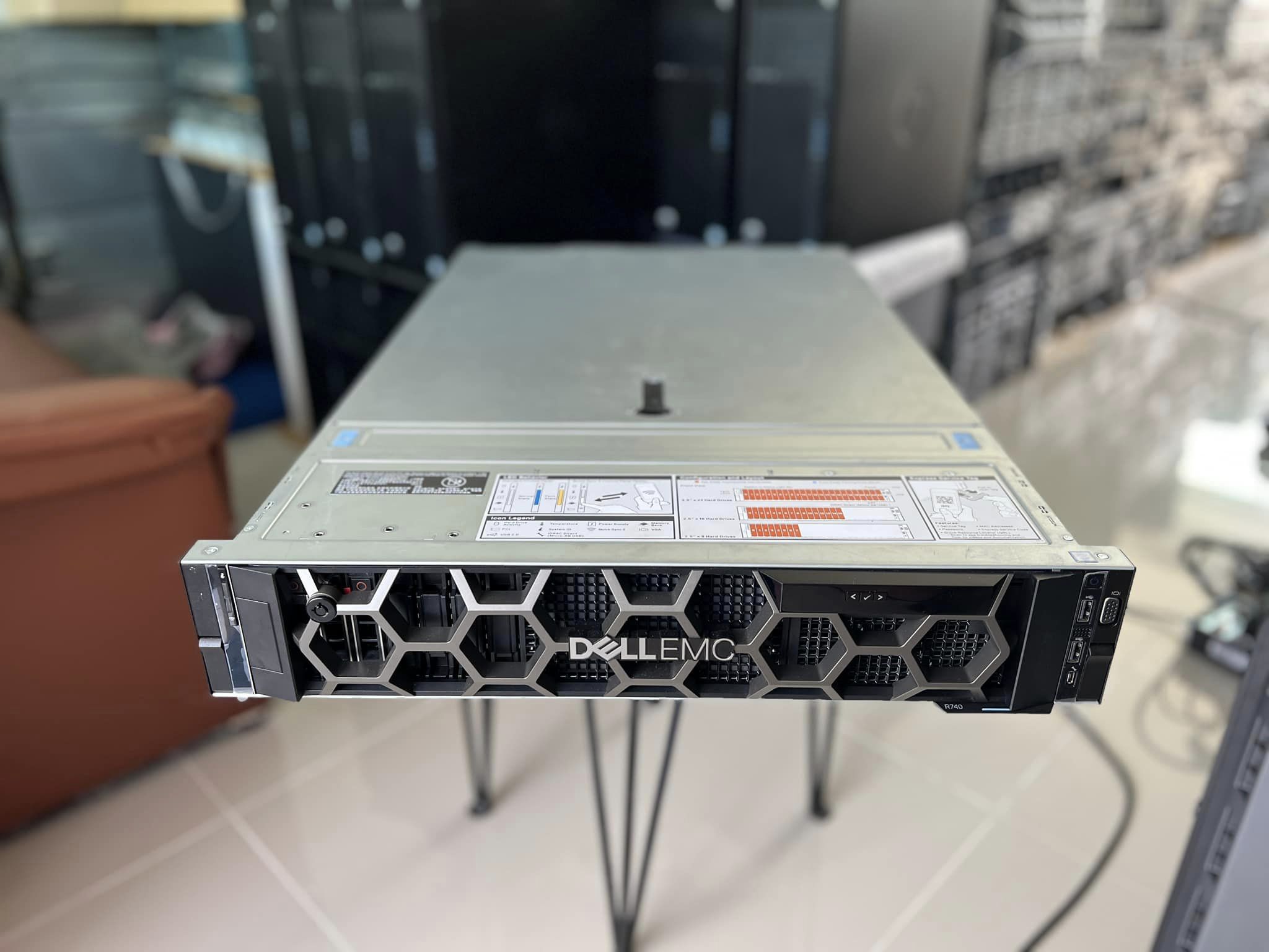 dell emc r740 2cpu gold ddr4 256gb 24cores พร้อมรางเซิฟเวอร์มือสองพร้อมใช้งาน