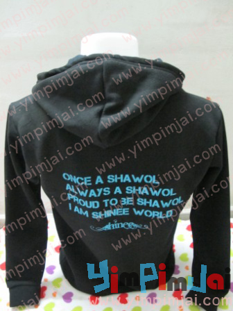 เสื้อกันหนาว มีฮู้ด สกรีนลาย shinee